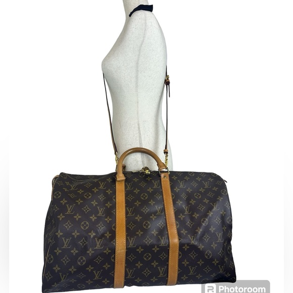 🔥Louis Vuitton Monogram Keepall 50 Boston Duffle Bag - Picture 4 of 16
